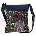 Owl Flat Shoulder Bag Blue